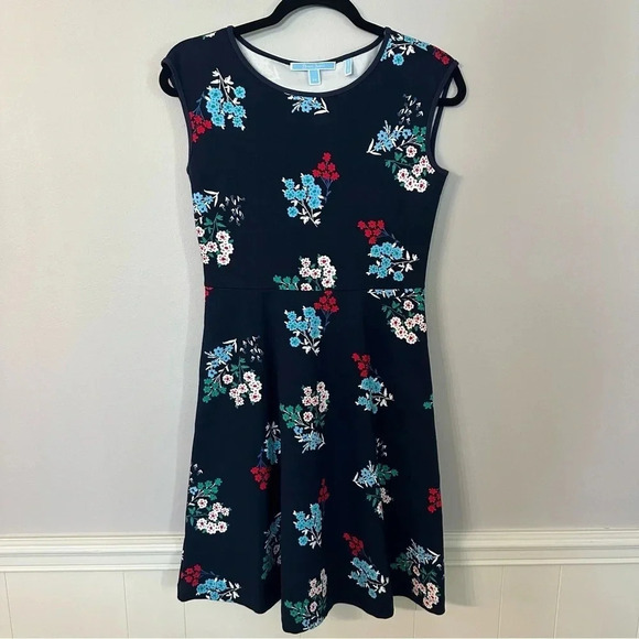 Draper James Women’s Sleeveless Dark Blue Navy Floral Slip-On Dress Size XS GUC - Picture 2 of 9